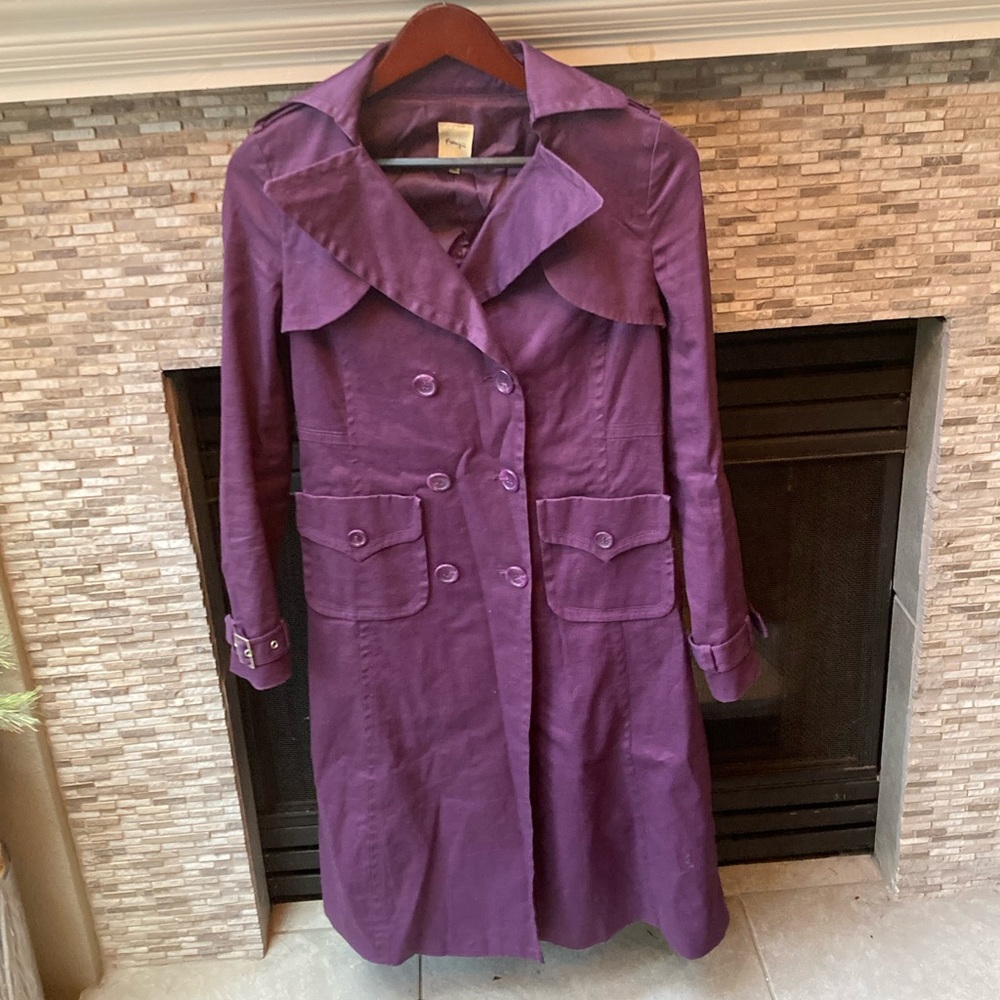 Purple long trench coat - Frenzii - Small